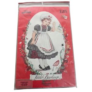 Vintage Little Darlings Sewing  Pattern- Childs Dress, Apron & Cap
